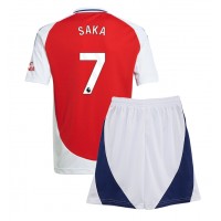 Camiseta Arsenal Bukayo Saka #7 Primera Equipación para niños 2024-25 manga corta (+ pantalones cortos)